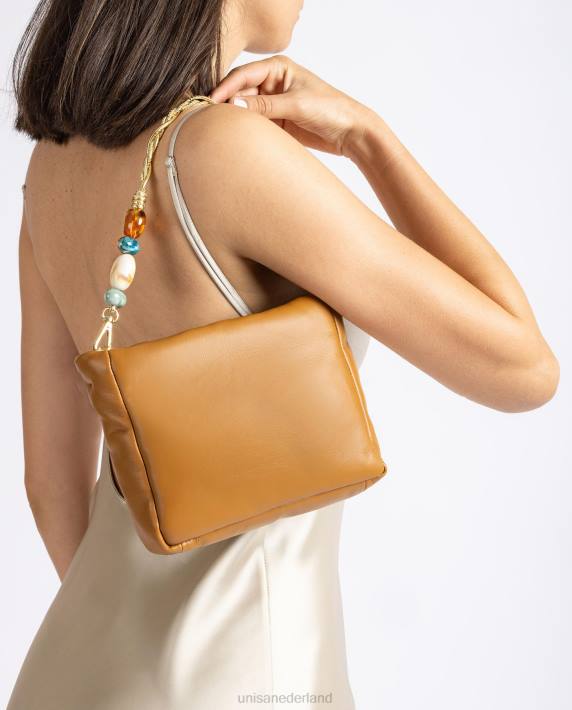 Unisa 02B01193 handtas met versiering vrouwen bruin