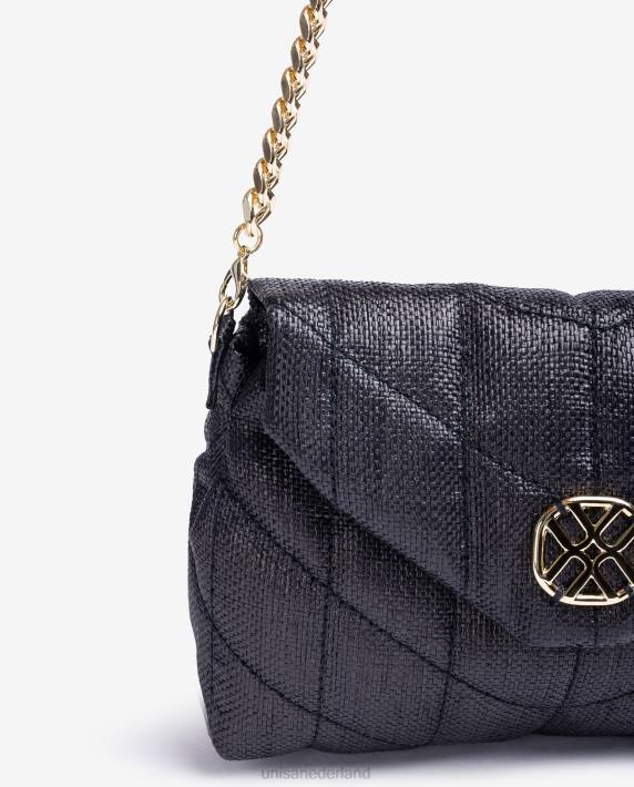 Unisa 02B01195 kleine handtas met gewatteerd effect vrouwen zwart