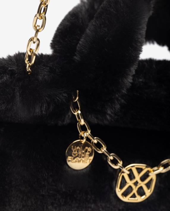 Unisa 02B01196 mini tas met versiering vrouwen zwart