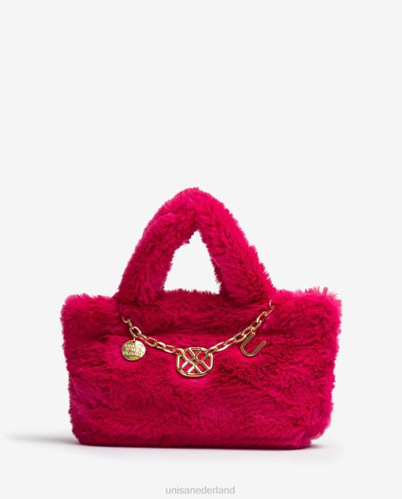 Unisa 02B01197 mini tas met versiering vrouwen roze