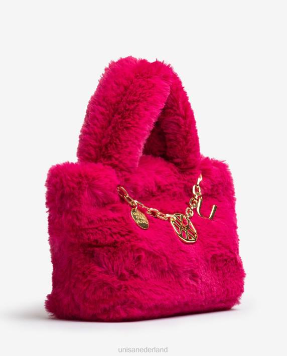 Unisa 02B01197 mini tas met versiering vrouwen roze