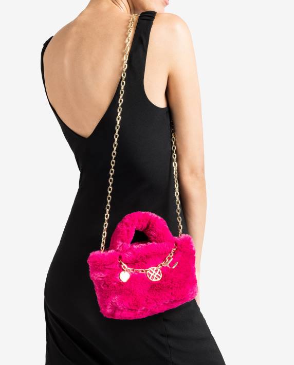 Unisa 02B01197 mini tas met versiering vrouwen roze
