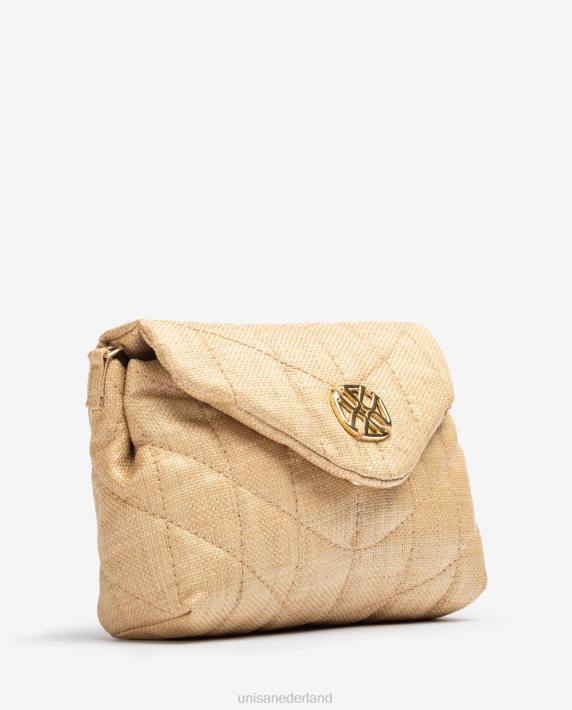 Unisa 02B01204 kleine handtas met gewatteerd effect vrouwen bruin