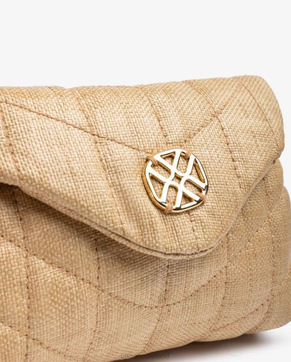 Unisa 02B01204 kleine handtas met gewatteerd effect vrouwen bruin