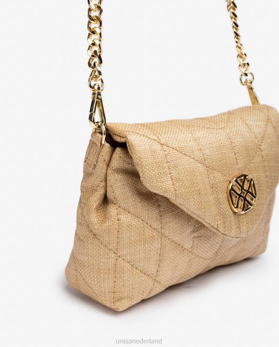 Unisa 02B01204 kleine handtas met gewatteerd effect vrouwen bruin