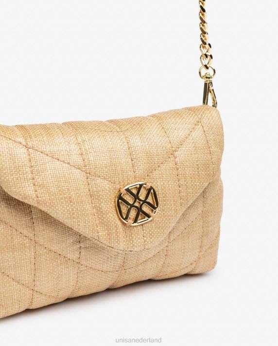 Unisa 02B01204 kleine handtas met gewatteerd effect vrouwen bruin