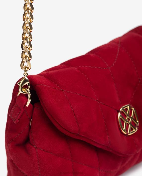 Unisa 02B01215 gevoerde handtas vrouwen rood