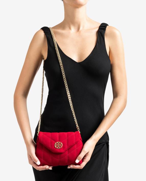 Unisa 02B01215 gevoerde handtas vrouwen rood