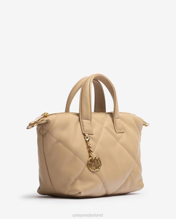 Unisa 02B01217 handtas met gewatteerd effect vrouwen beige