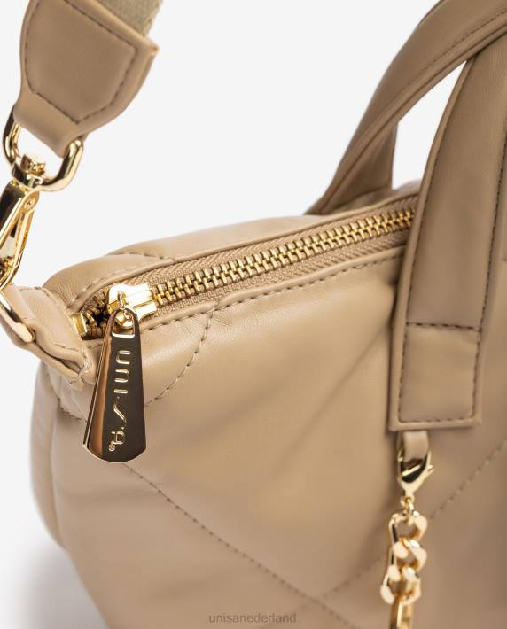 Unisa 02B01217 handtas met gewatteerd effect vrouwen beige