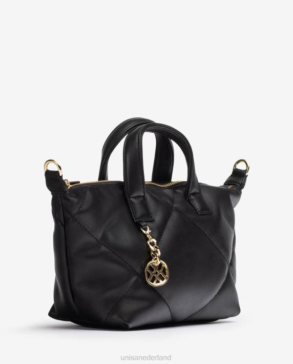Unisa 02B01218 handtas met gewatteerd effect vrouwen zwart