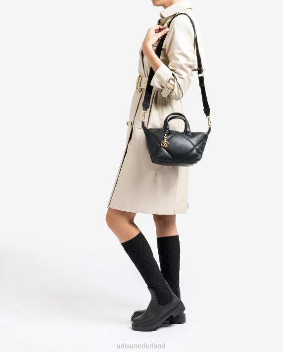 Unisa 02B01218 handtas met gewatteerd effect vrouwen zwart