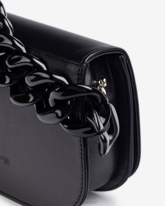 Unisa 02B01219 handtas met ketting vrouwen zwart
