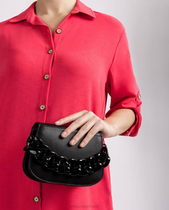 Unisa 02B01219 handtas met ketting vrouwen zwart