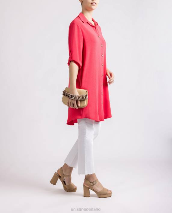 Unisa 02B01220 handtas met ketting vrouwen beige