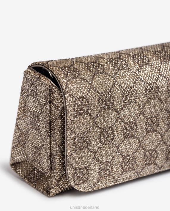 Unisa 02B01223 glanzende stoffen handtas vrouwen bevallig