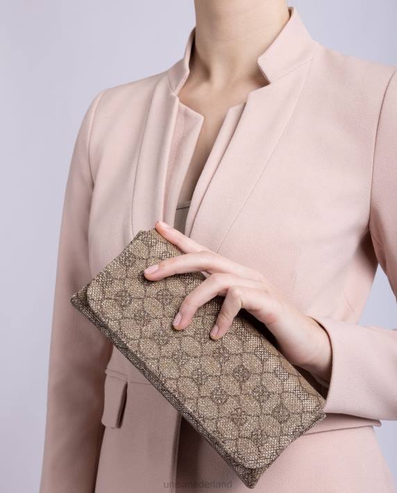 Unisa 02B01223 glanzende stoffen handtas vrouwen bevallig