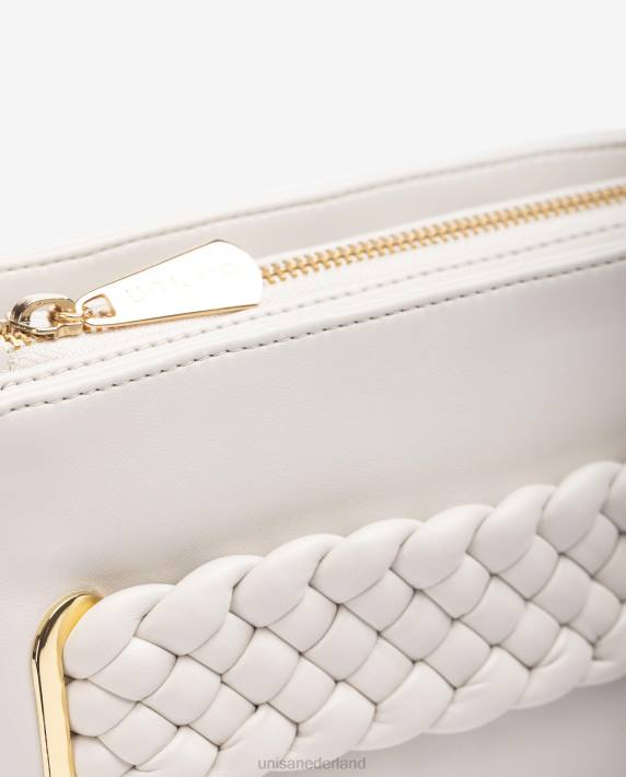 Unisa 02B01226 gevlochten handtas vrouwen wit