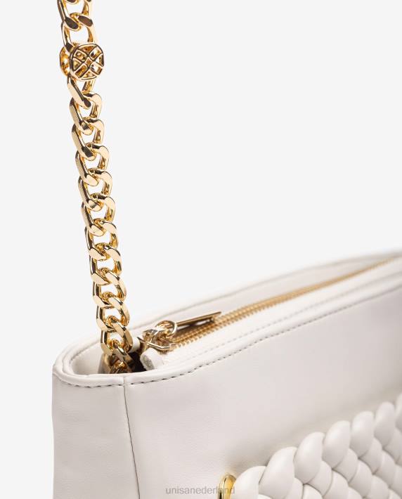 Unisa 02B01226 gevlochten handtas vrouwen wit