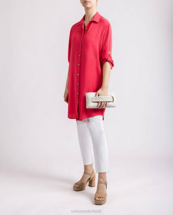 Unisa 02B01226 gevlochten handtas vrouwen wit