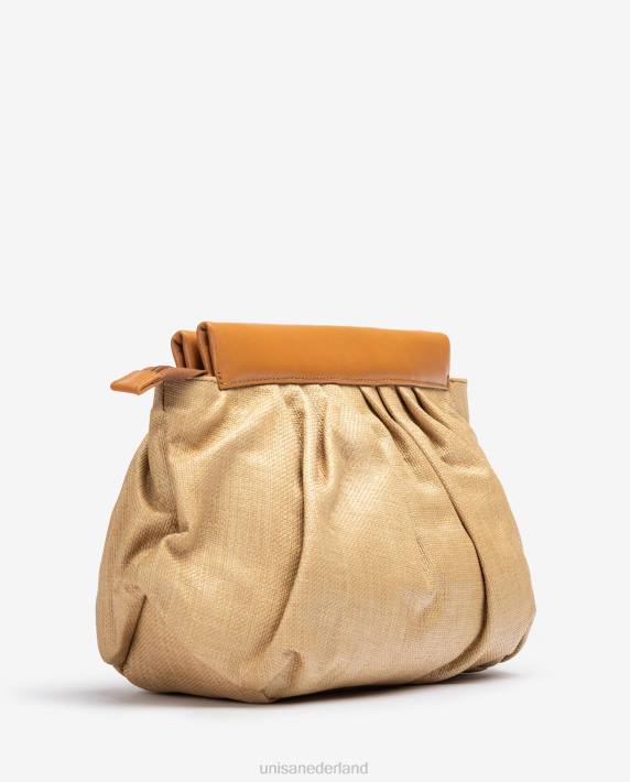 Unisa 02B01160 middelgrote raffia handtas vrouwen bevallig