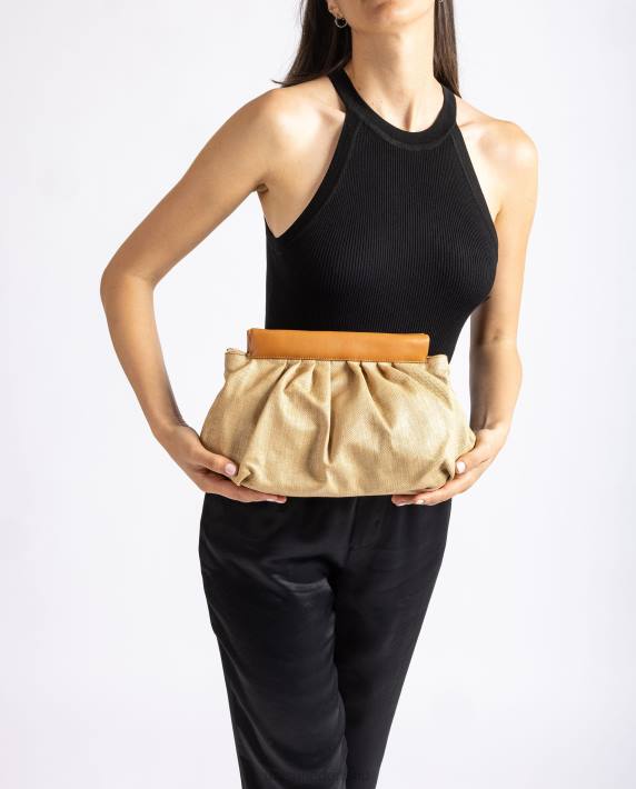 Unisa 02B01160 middelgrote raffia handtas vrouwen bevallig