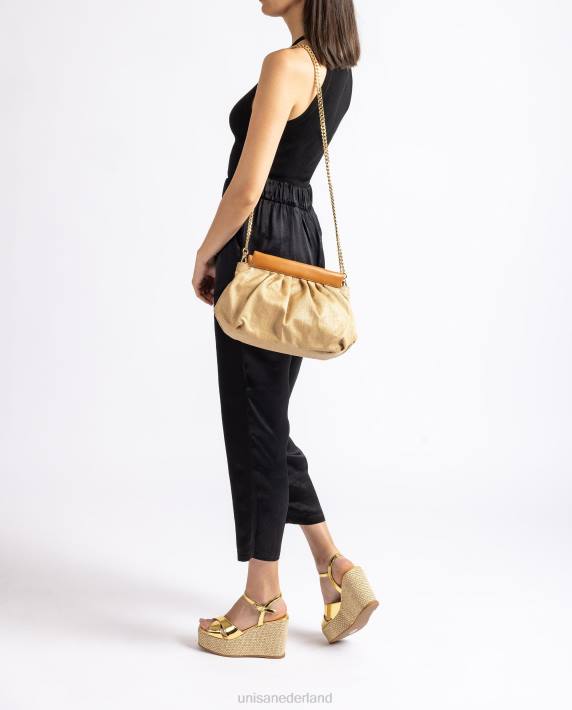 Unisa 02B01160 middelgrote raffia handtas vrouwen bevallig