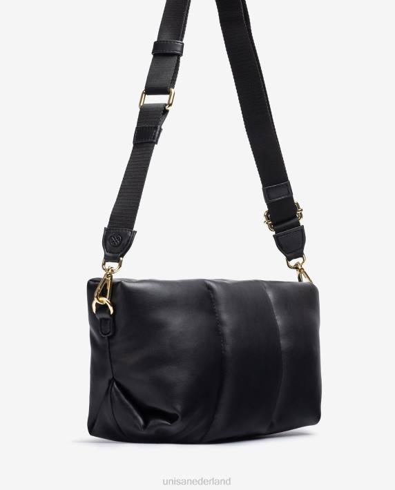 Unisa 02B01164 middelgrote gewatteerde handtas vrouwen zwart