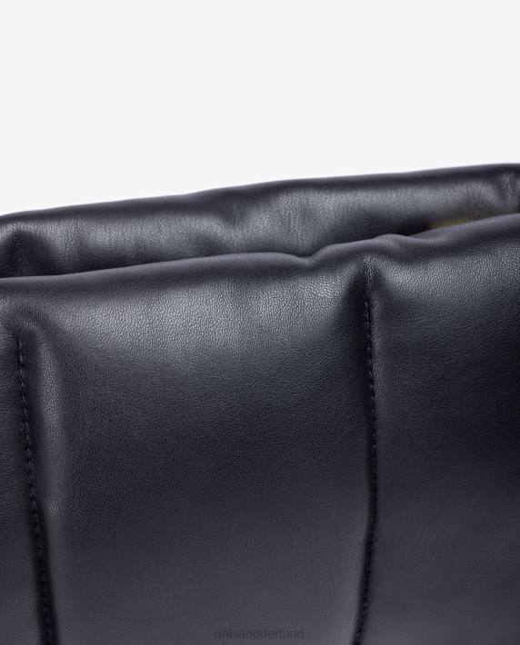 Unisa 02B01164 middelgrote gewatteerde handtas vrouwen zwart