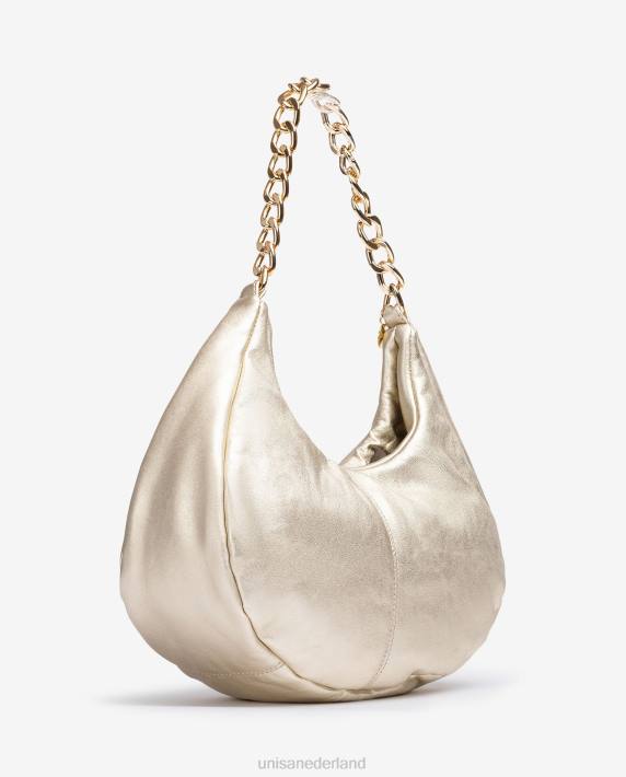 Unisa 02B01167 middelgrote schoudertas vrouwen goud