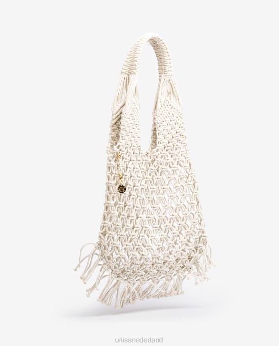 Unisa 02B01169 handgevlochten katoenen tas vrouwen mode
