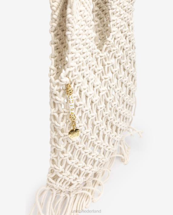 Unisa 02B01169 handgevlochten katoenen tas vrouwen mode