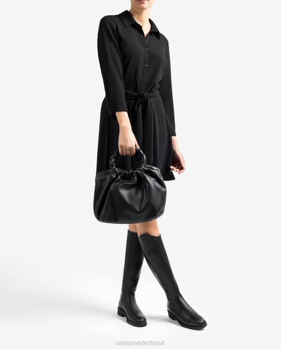 Unisa 02B01173 handtas met ronde handgreep vrouwen zwart