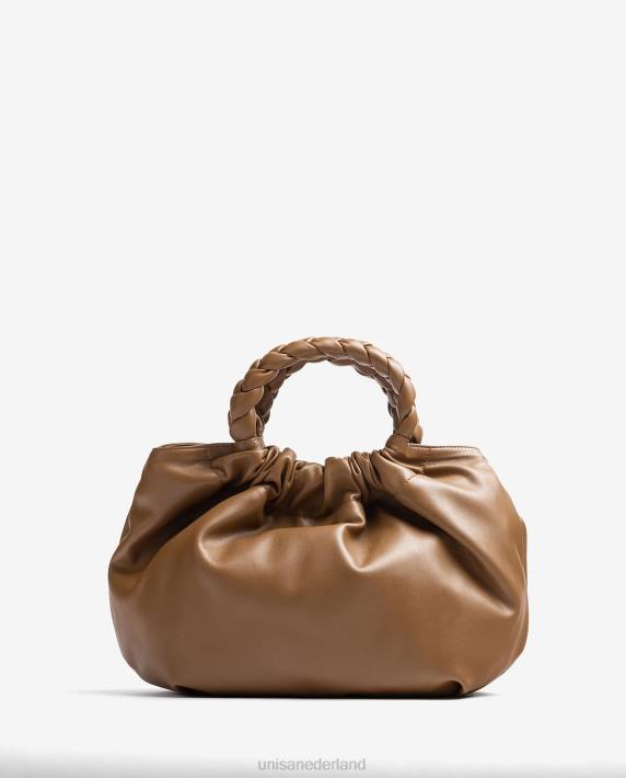 Unisa 02B01174 handtas met ronde handgreep vrouwen bruin