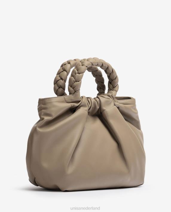 Unisa 02B01175 handtas met ronde handgreep vrouwen bruin