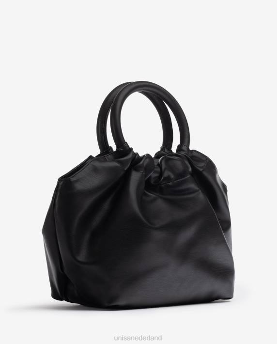 Unisa 02B01178 handtas met ronde handgreep vrouwen zwart
