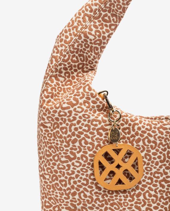 Unisa 02B01092 handtas van gerecyclede stof vrouwen bruin