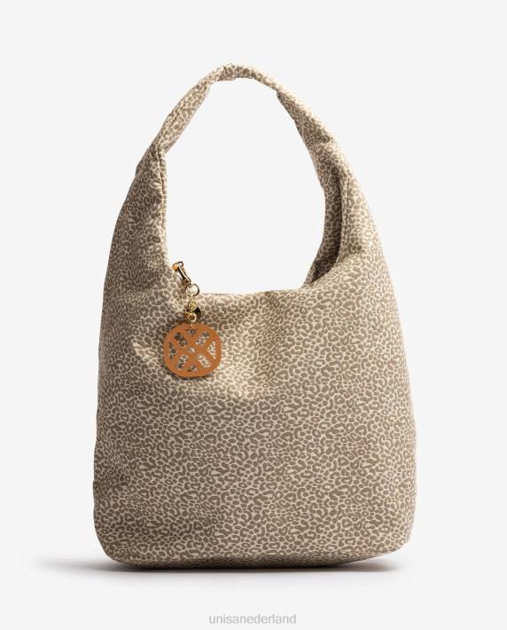 Unisa 02B01094 handtas van gerecyclede stof vrouwen bruin