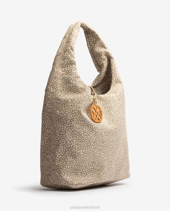 Unisa 02B01094 handtas van gerecyclede stof vrouwen bruin