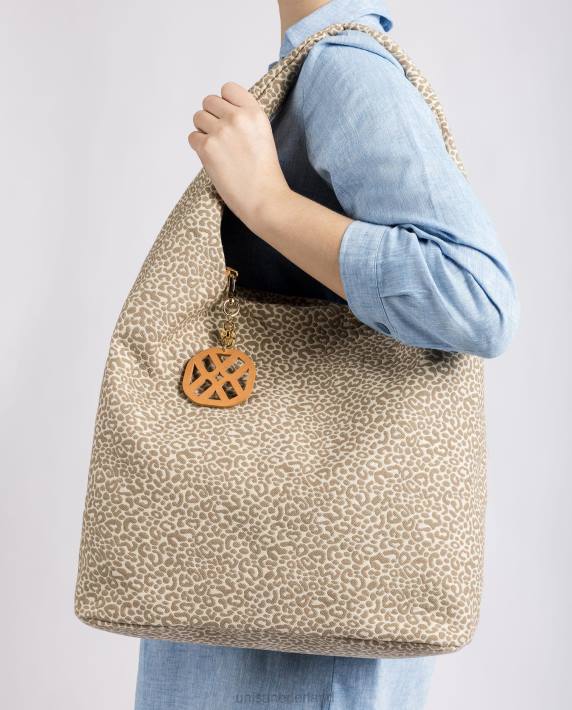 Unisa 02B01094 handtas van gerecyclede stof vrouwen bruin