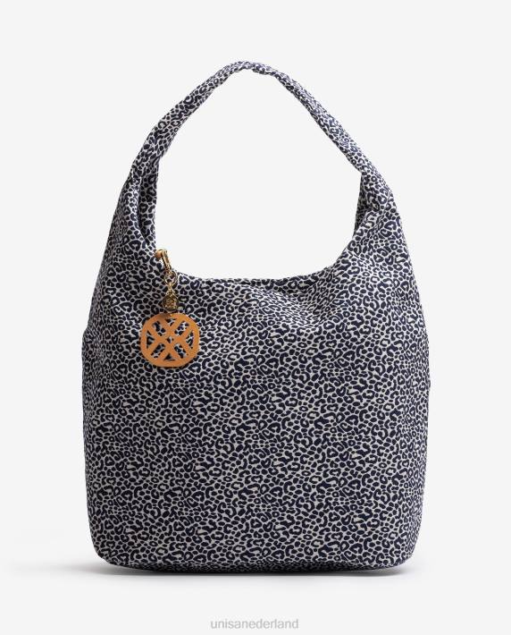 Unisa 02B01095 handtas van gerecyclede stof vrouwen blauw