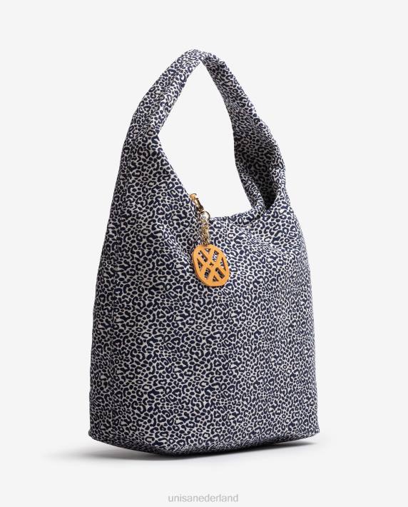 Unisa 02B01095 handtas van gerecyclede stof vrouwen blauw