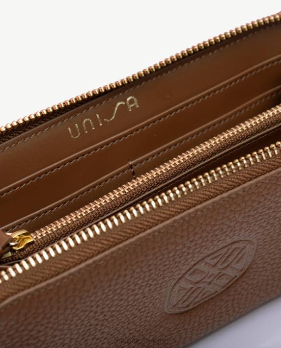 Unisa 02B01232 dunne portemonnee monogram vrouwen bruin