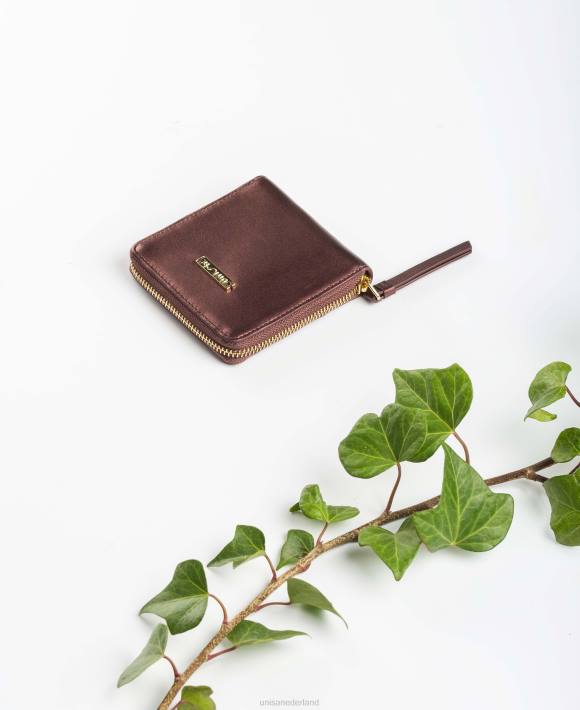 Unisa 02B01235 leren portemonnee met ritssluiting vrouwen rood