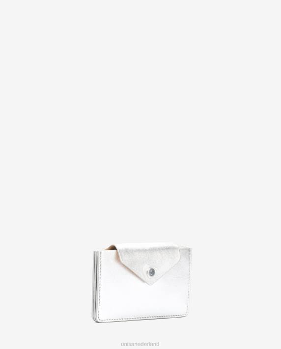 Unisa 02B01237 lederen kaarthouder kleur vrouwen zilver