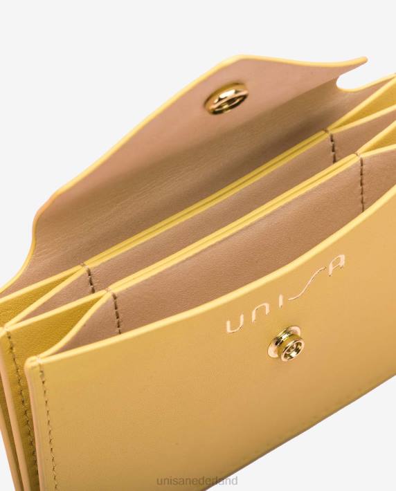 Unisa 02B01238 lederen kaarthouder kleur vrouwen geel