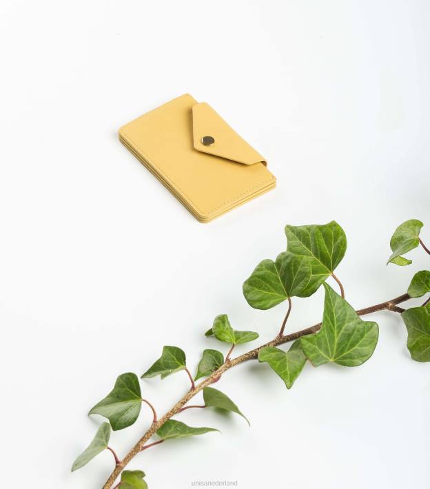 Unisa 02B01238 lederen kaarthouder kleur vrouwen geel