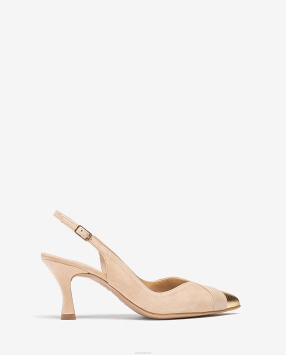 Unisa 02B01324 slingback schoen met spitse neus. vrouwen beige