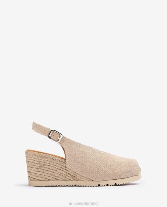 Unisa 02B0469 slingback jute sandaal vrouwen bruin