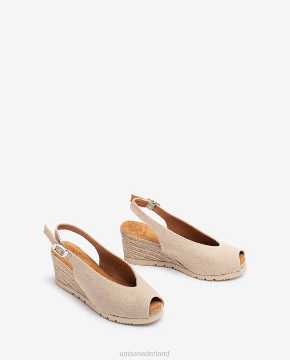 Unisa 02B0469 slingback jute sandaal vrouwen bruin